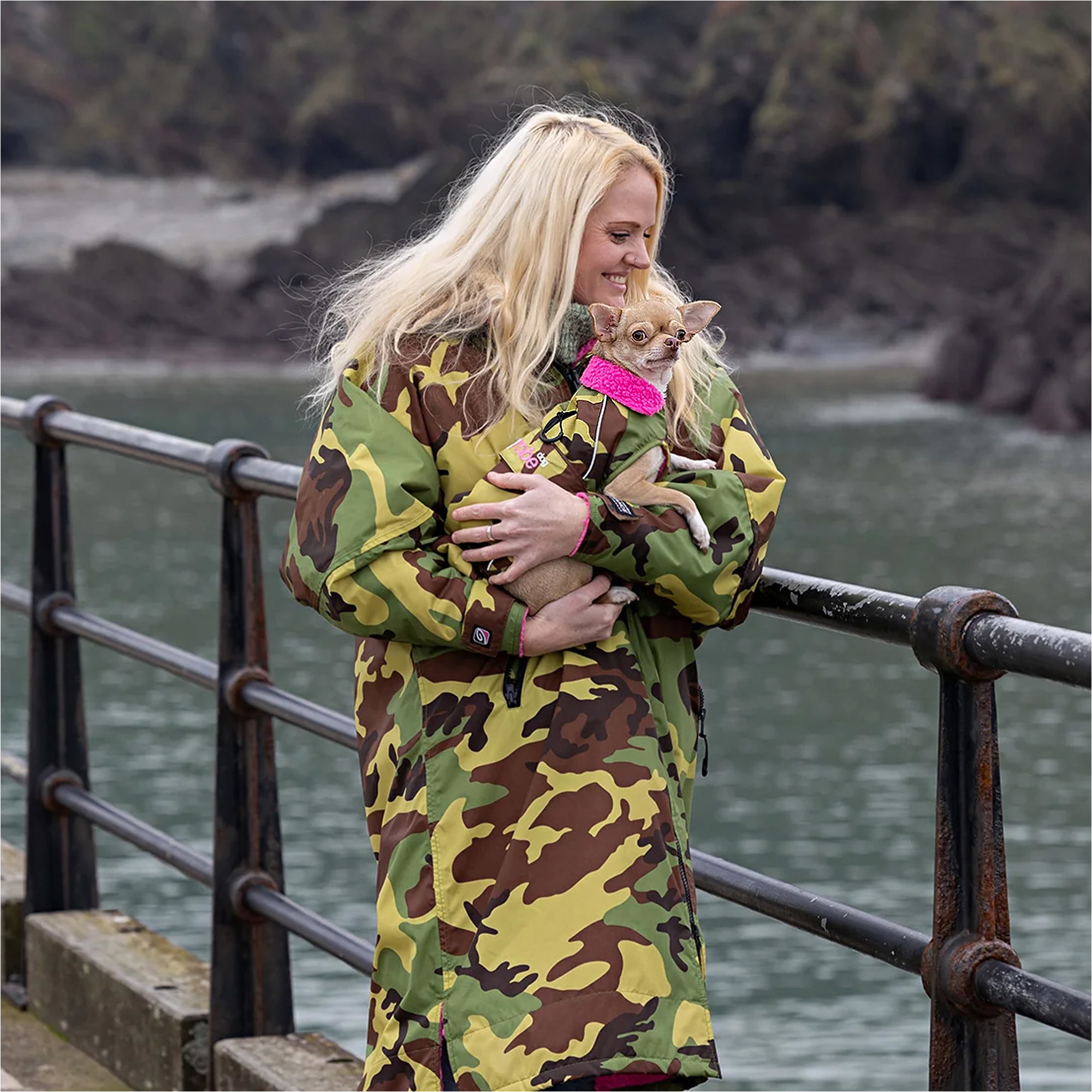 Manteau Pour Chien « 2026 Dryrobe » V3DRDC - Pink / Camouflage